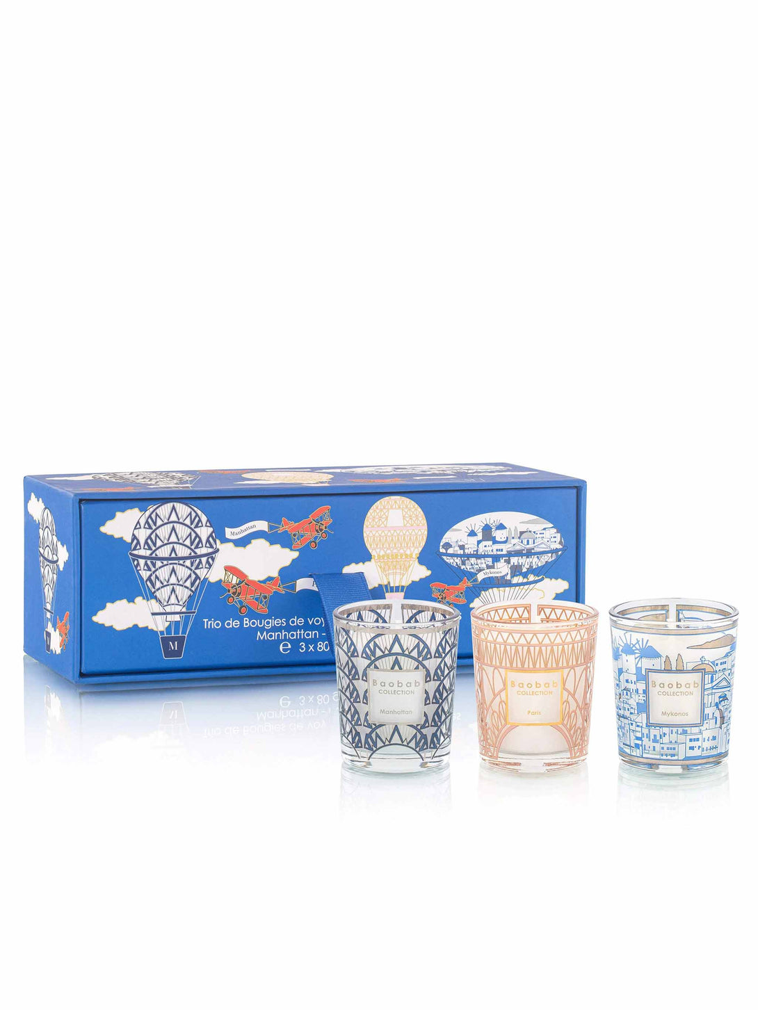 Baobab Trio Travel Candles Manhattan-Paris-Mykonos-1