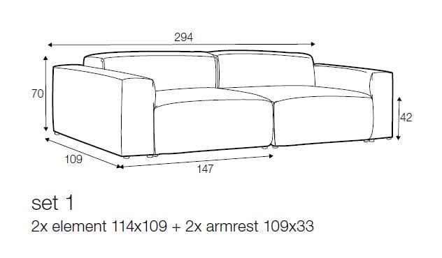 Canapé Sits - Edda (Set 1) Edda Sofa Zetel-5