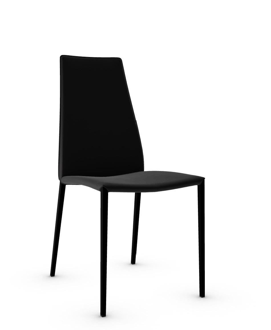 Chaise Calligaris - Aida (CS1452) en métal avec siège en cuir régénéré-3