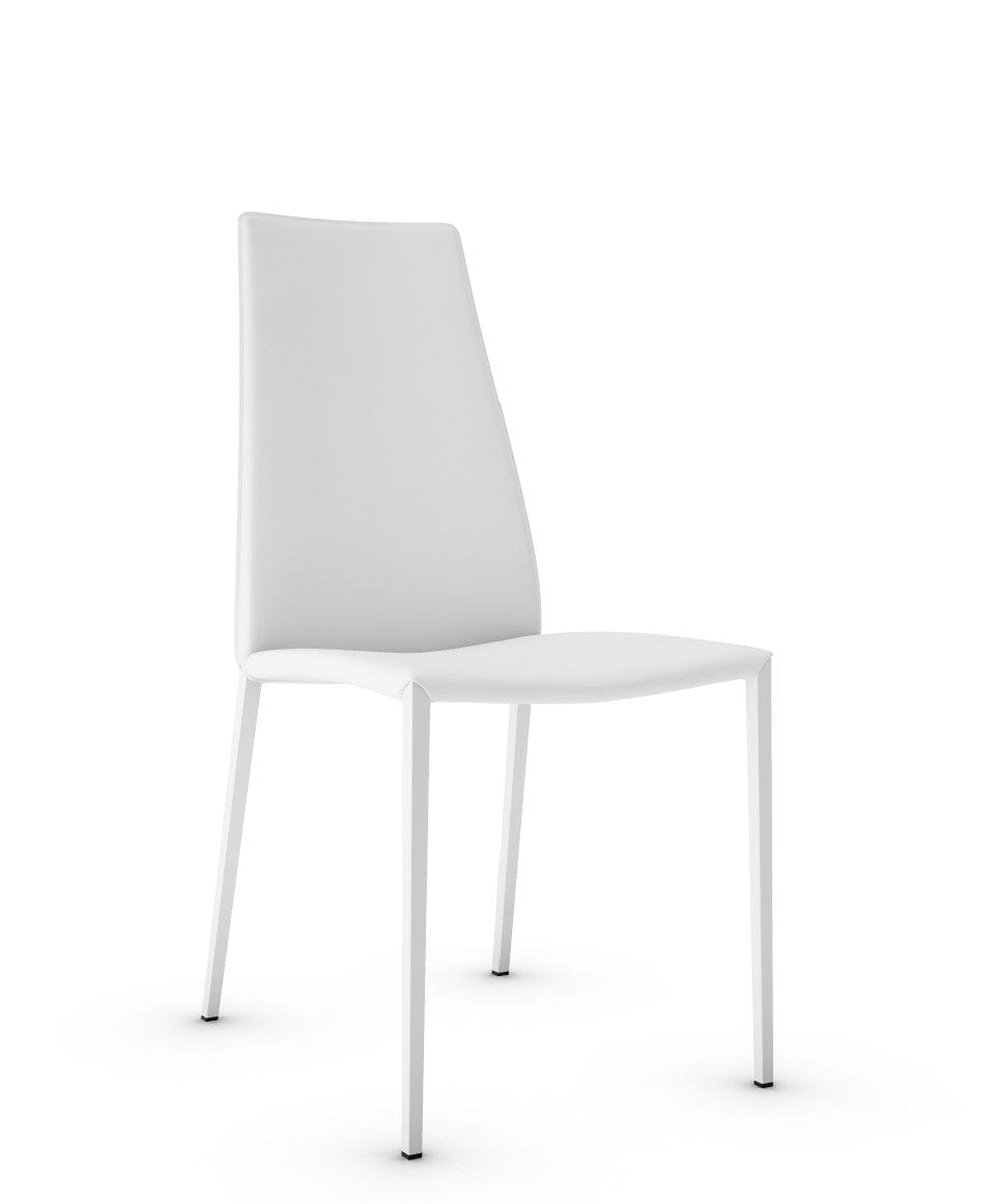 Calligaris stoel - Aida (CS1452) in metaal met geregenereerde lederen zitting-9