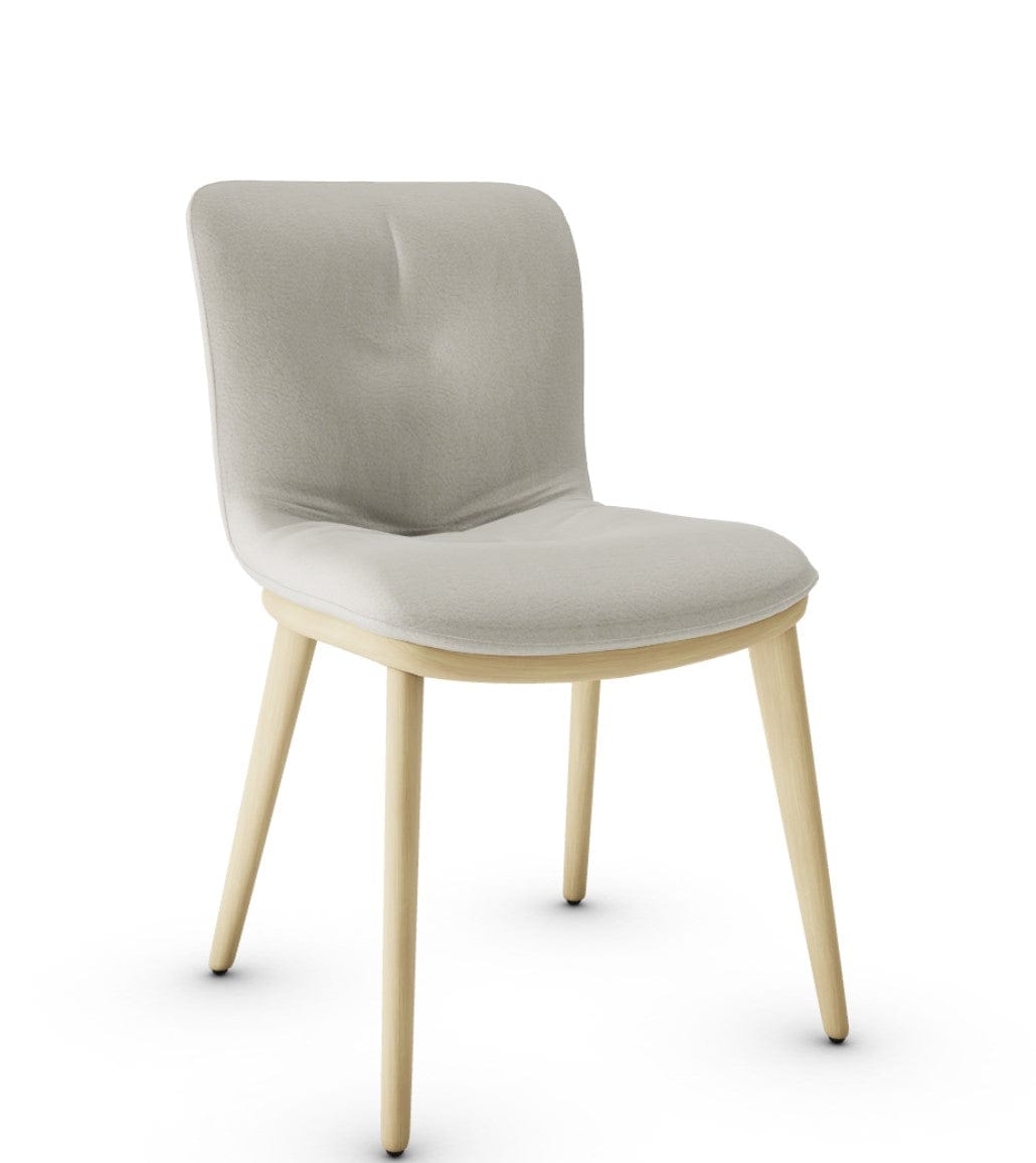 Calligaris stoel - Annie (CS1846) met houten onderstel en schaal met gewatteerde details-16