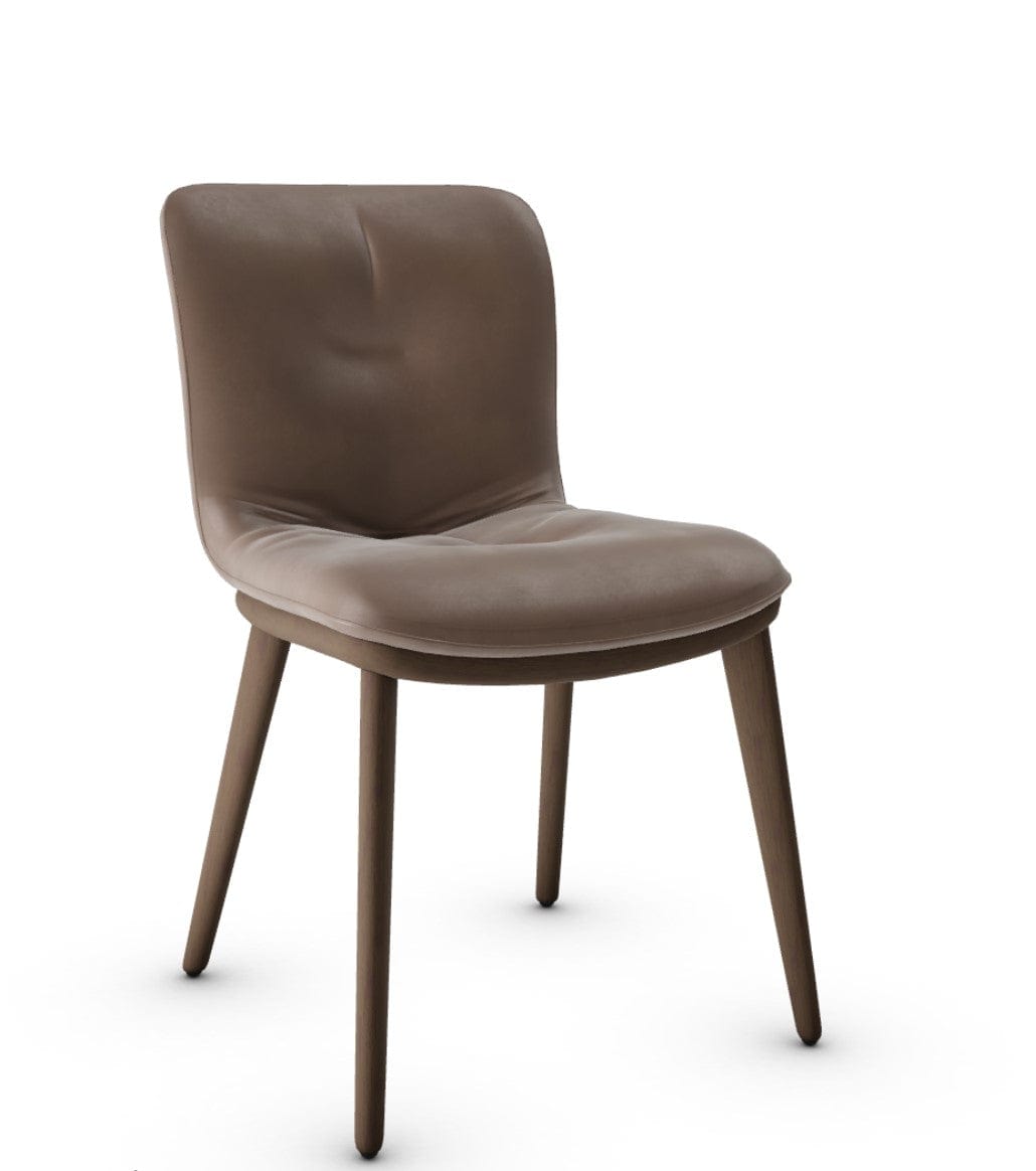 Calligaris stoel - Annie (CS1846) met houten onderstel en schaal met gewatteerde details-25