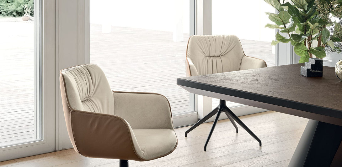 Chaise Calligaris - Cocoon (CS2084 BI) avec design rétro et confort moderne