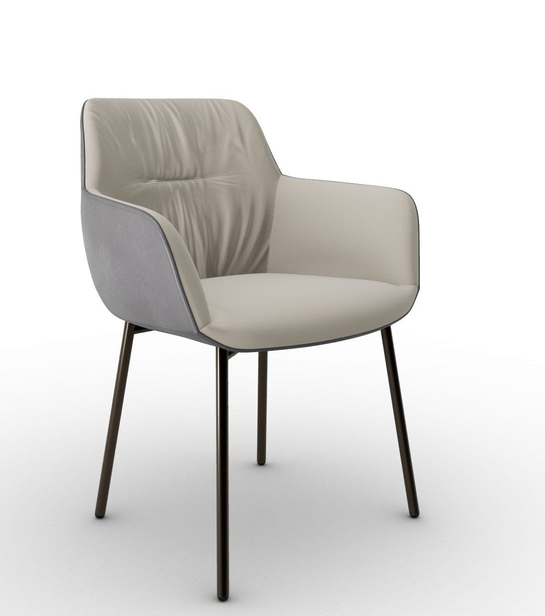 Chaise Calligaris - Cocoon (CS2084 BI) avec design rétro et confort moderne