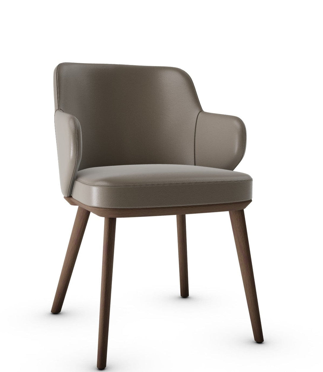 Calligaris Chair - Foyer (Fauteuil met houten poten, CS1889) met gecapitonneerde zitting en houten poten-91