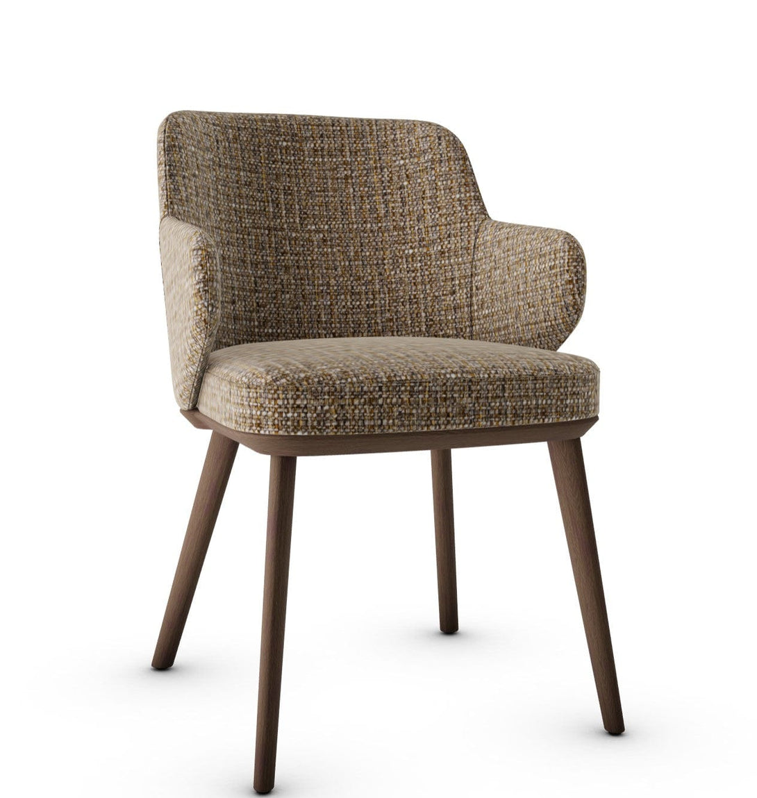 Calligaris Chair - Foyer (Fauteuil met houten poten, CS1889) met gecapitonneerde zitting en houten poten-81