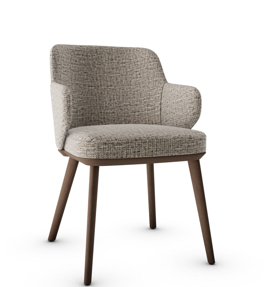 Calligaris Chair - Foyer (Fauteuil met houten poten, CS1889) met gecapitonneerde zitting en houten poten-80