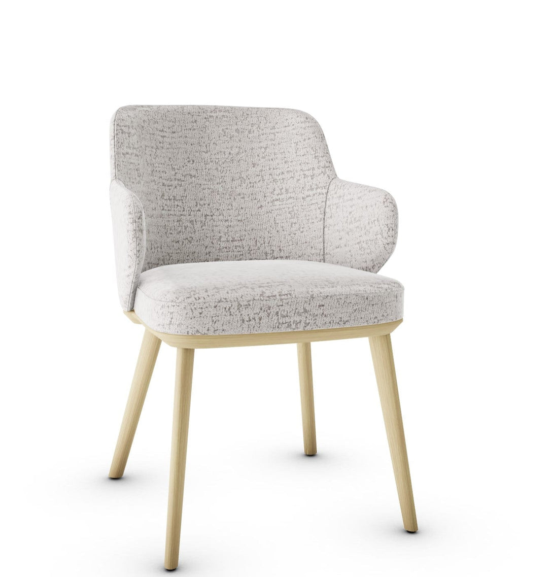 Calligaris Chair - Foyer (Fauteuil met houten poten, CS1889) met gecapitonneerde zitting en houten poten-51