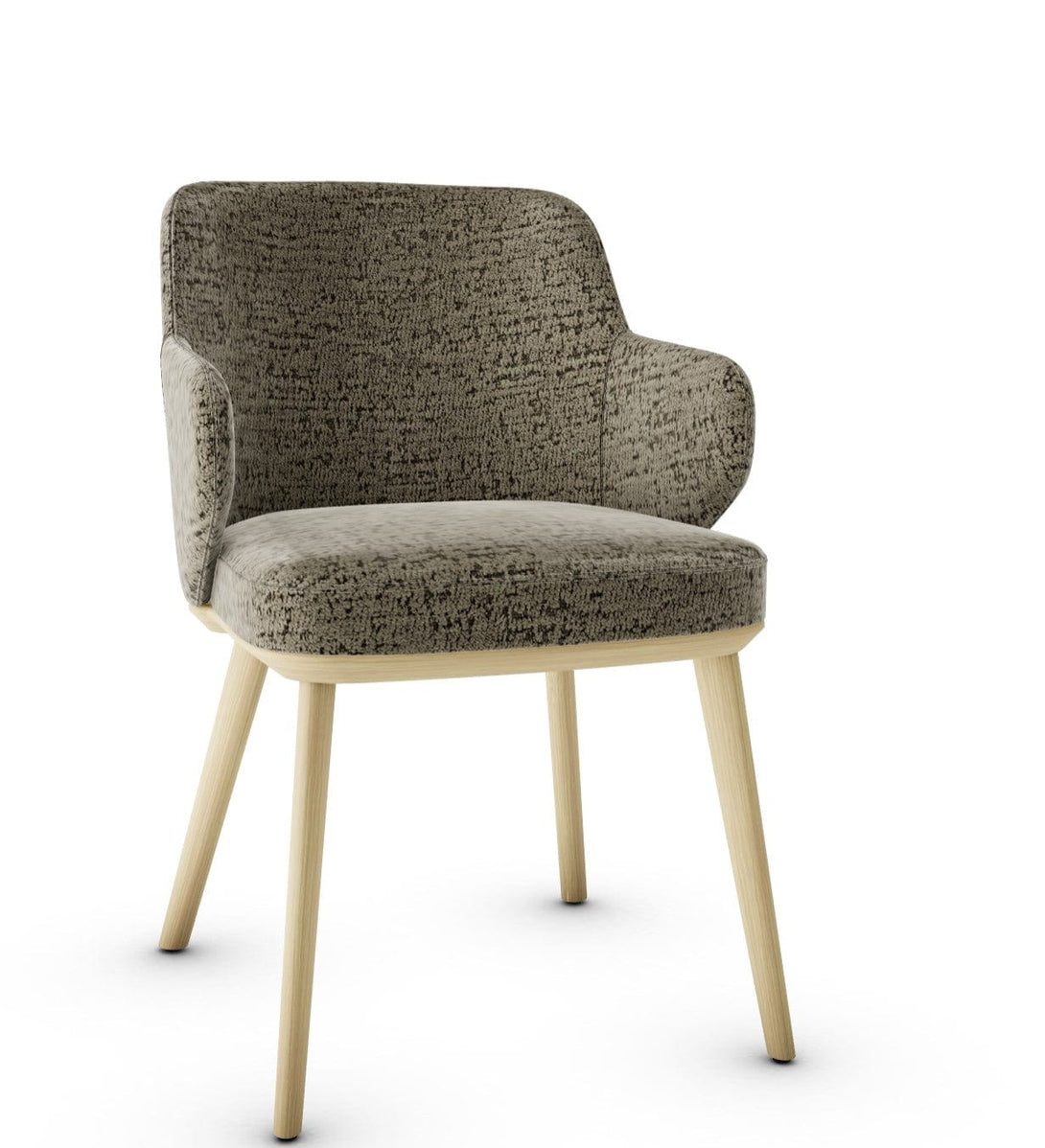 Calligaris Chair - Foyer (Fauteuil met houten poten, CS1889) met gecapitonneerde zitting en houten poten-53