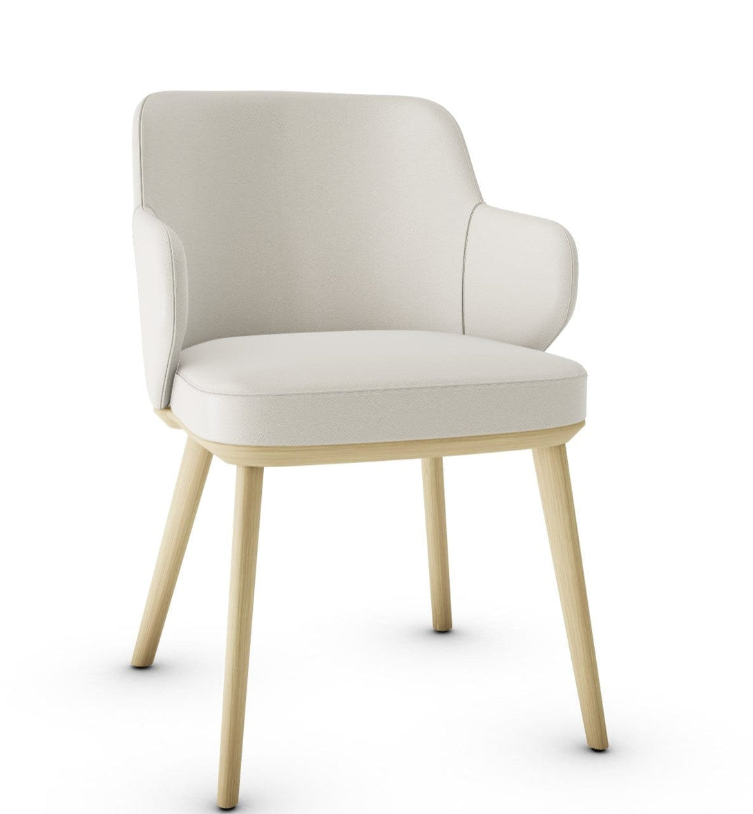 Calligaris Chair - Foyer (Fauteuil met houten poten, CS1889) met gecapitonneerde zitting en houten poten-56