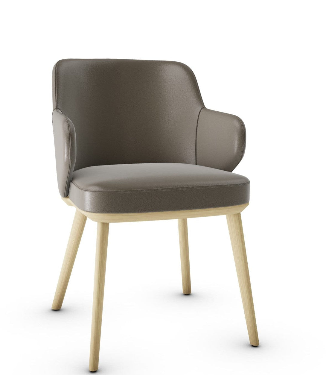 Calligaris Chair - Foyer (Fauteuil met houten poten, CS1889) met gecapitonneerde zitting en houten poten-55