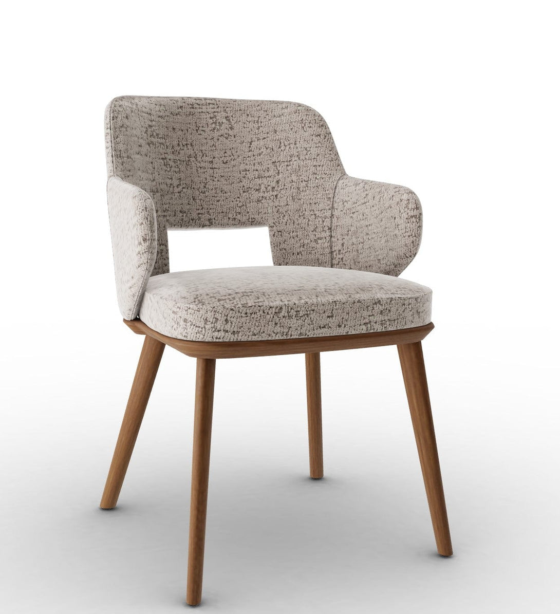 Calligaris Chair - Foyer (Fauteuil met houten poten, CS2000) met gecapitonneerde zitting en houten poten-45