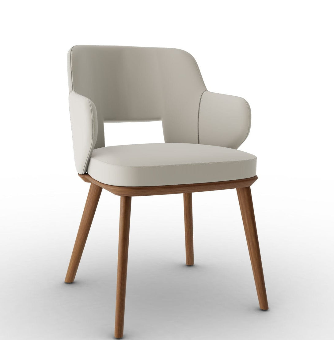 Calligaris Chair - Foyer (Fauteuil met houten poten, CS2000) met gecapitonneerde zitting en houten poten-43