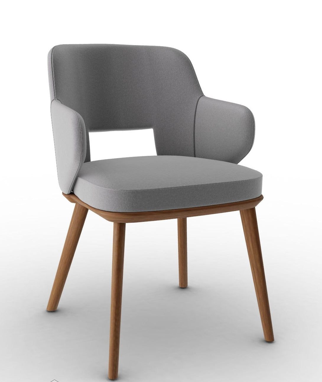 Calligaris Chair - Foyer (Fauteuil met houten poten, CS2000) met gecapitonneerde zitting en houten poten-42