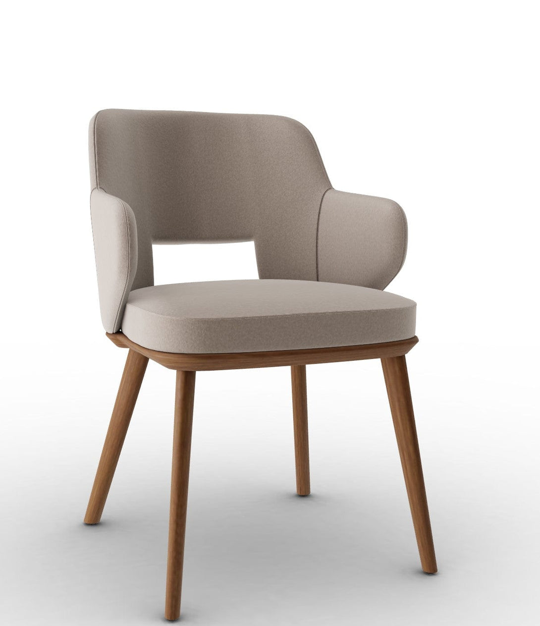 Calligaris Chair - Foyer (Fauteuil met houten poten, CS2000) met gecapitonneerde zitting en houten poten-41