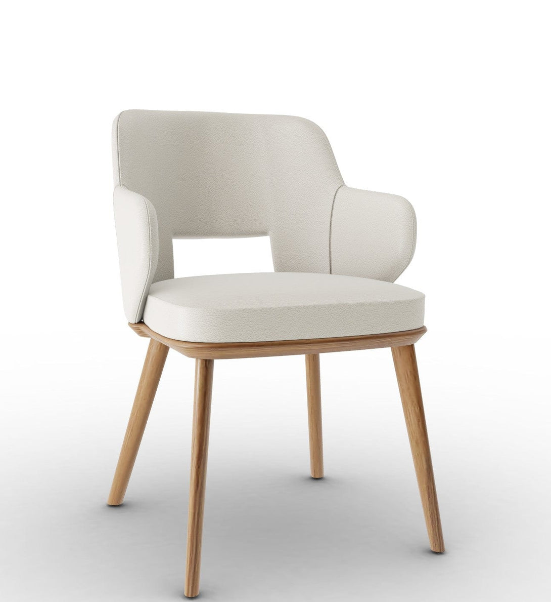 Calligaris Chair - Foyer (Fauteuil met houten poten, CS2000) met gecapitonneerde zitting en houten poten-31