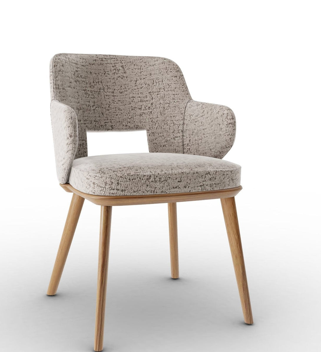 Calligaris Chair - Foyer (Fauteuil met houten poten, CS2000) met gecapitonneerde zitting en houten poten-36