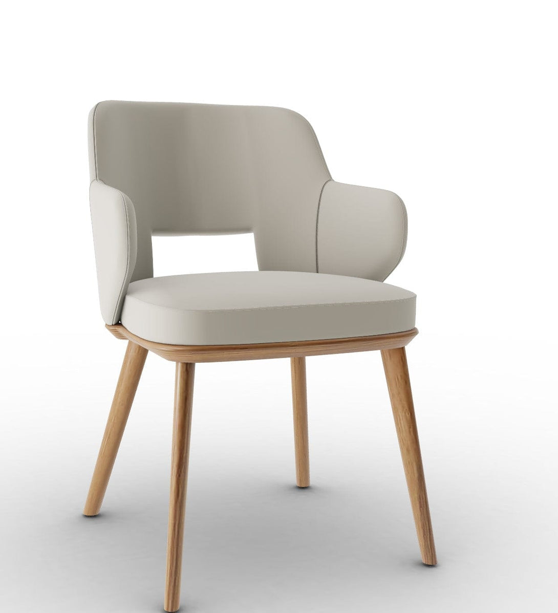 Calligaris Chair - Foyer (Fauteuil met houten poten, CS2000) met gecapitonneerde zitting en houten poten-34