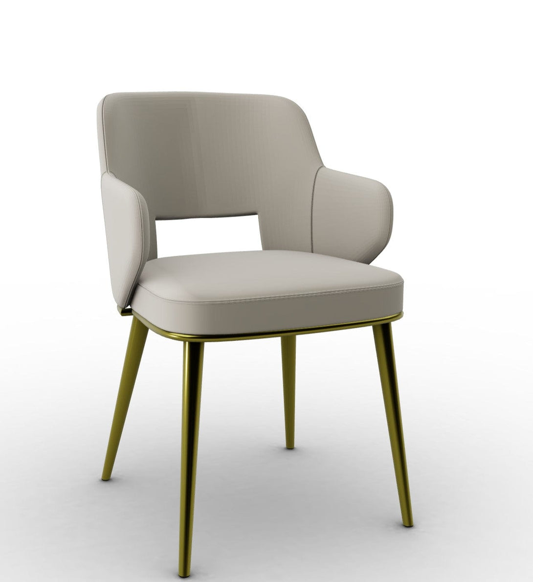 Calligaris Chair - Foyer (Fauteuil met metalen poten, CS1897) met gewatteerde schaal en metalen onderstel-25