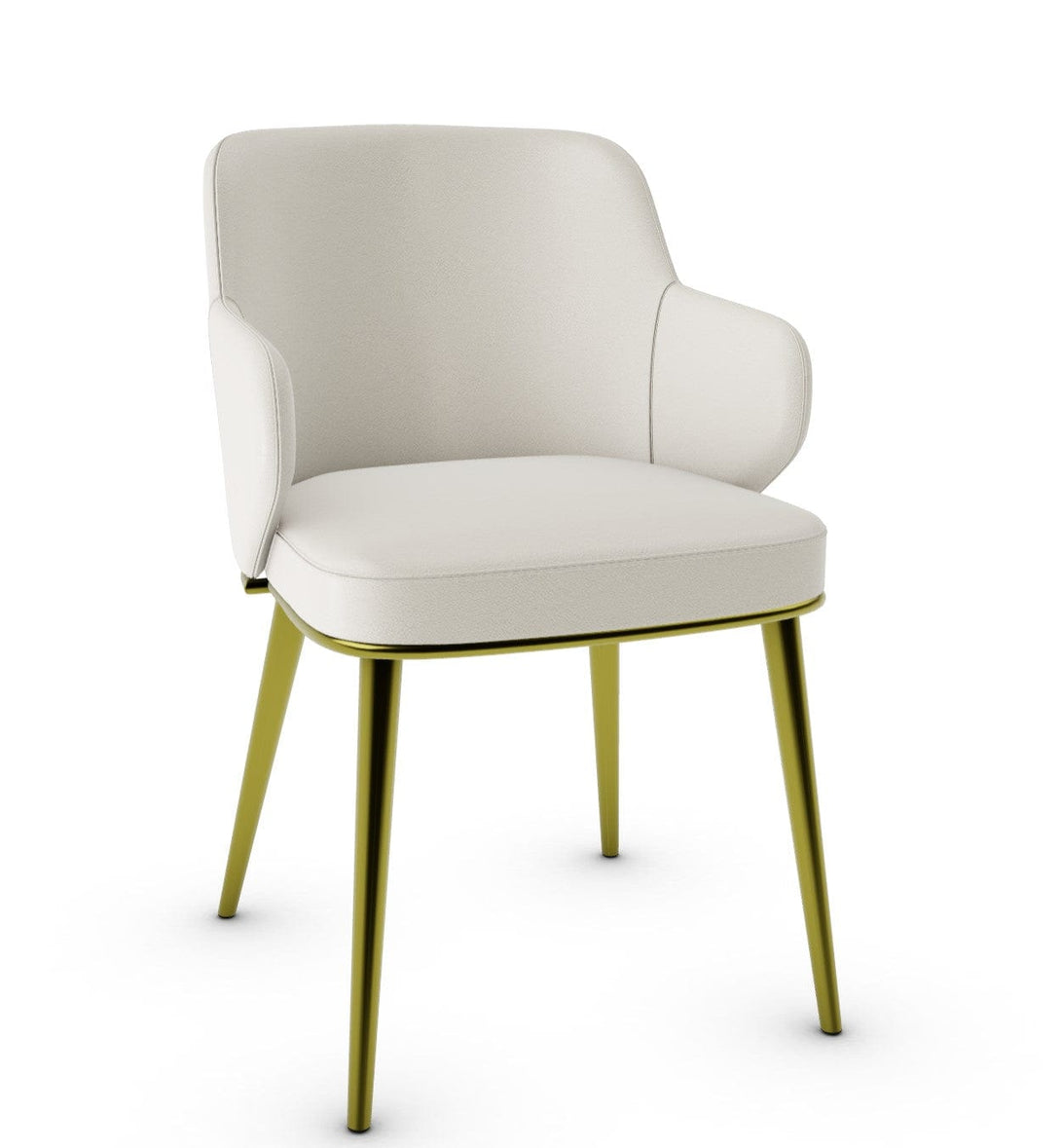 Calligaris Chair - Foyer (Fauteuil met metalen poten, CS1898) met gewatteerde schaal en metalen onderstel-56