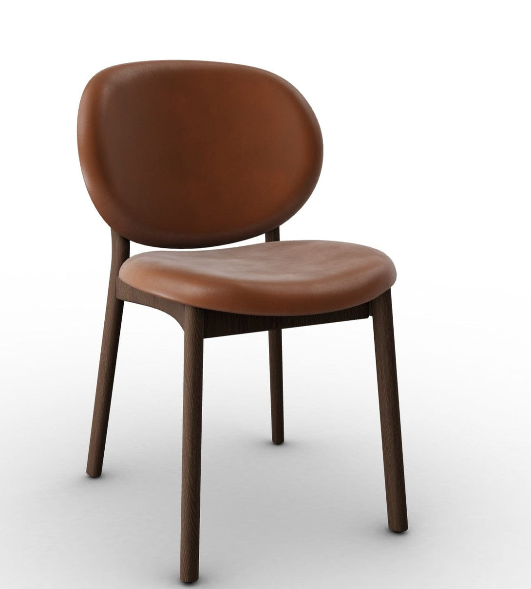 Chaise Calligaris - INÈS (Pieds en bois, CS2079) avec design rétro et pieds en bois-4