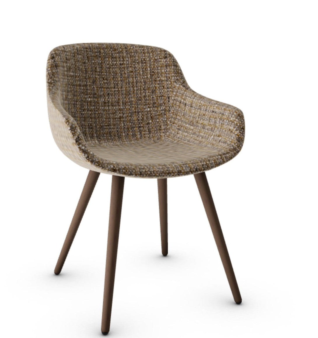 Chaise Calligaris - Igloo (Pieds en bois, CS1810) avec siège rembourré et pieds en bois-5