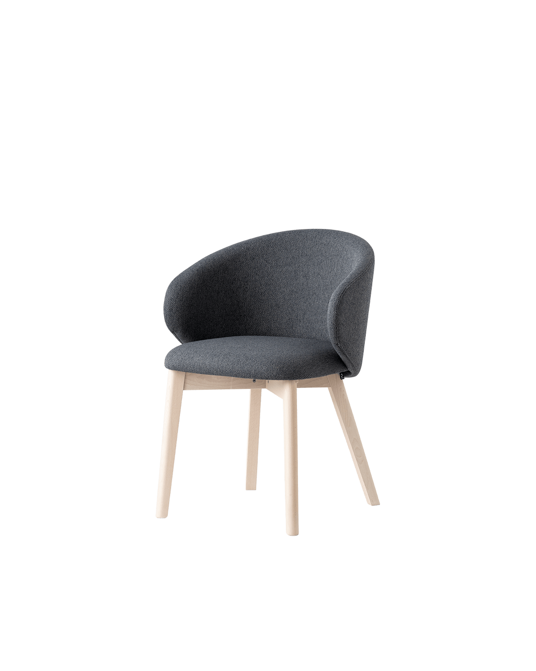 Chaise Connubia - Tuka (Pieds en Bois) CB2117 avec options de sièges en polypropylène ou tissu, pieds en bois-10