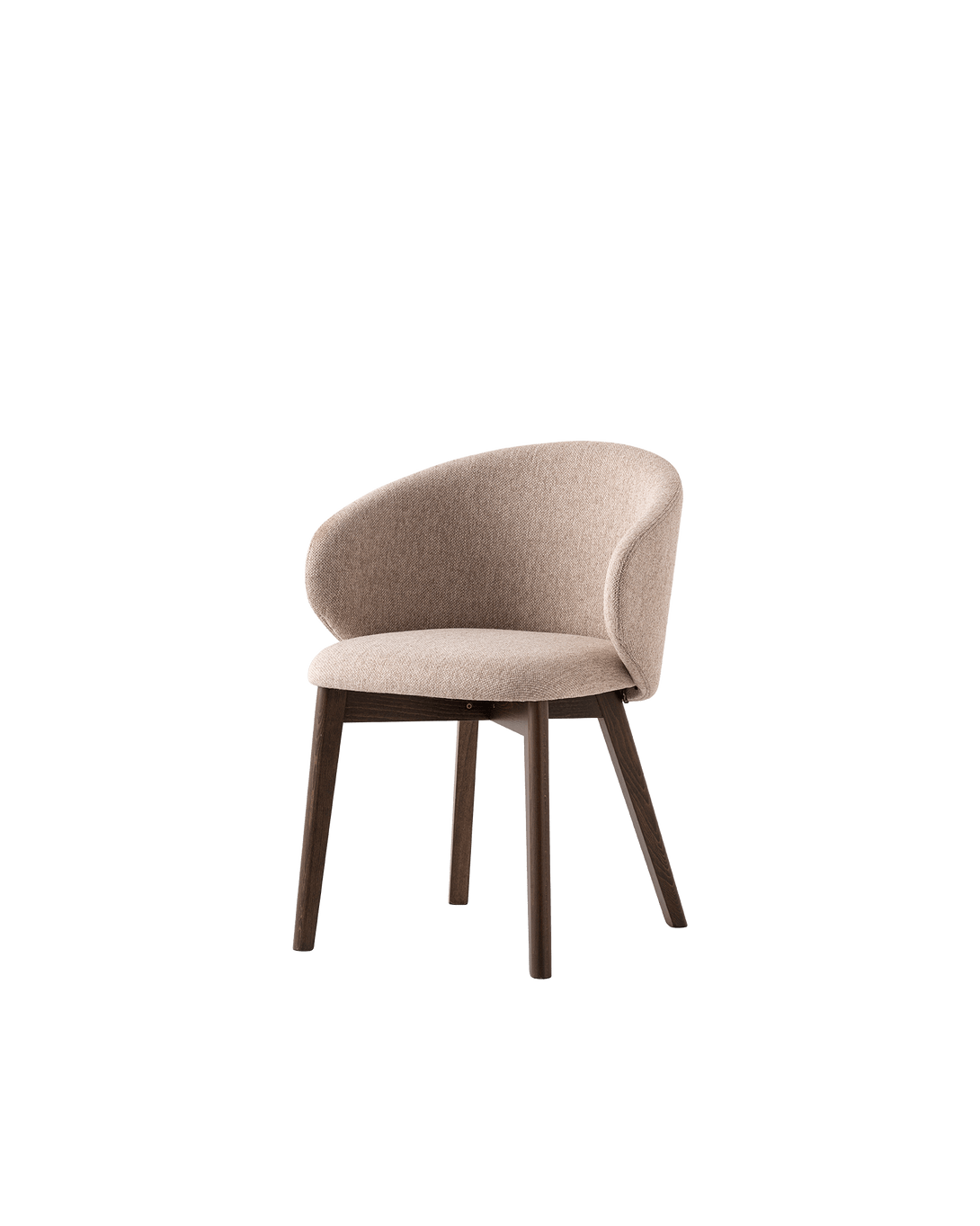 Chaise Connubia - Tuka (Pieds en Bois) CB2117 avec options de sièges en polypropylène ou tissu, pieds en bois-12