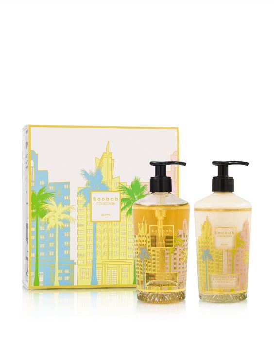 Coffret Cadeau Miami Lotion Corps & Mains et Gel Lavant Mains-1