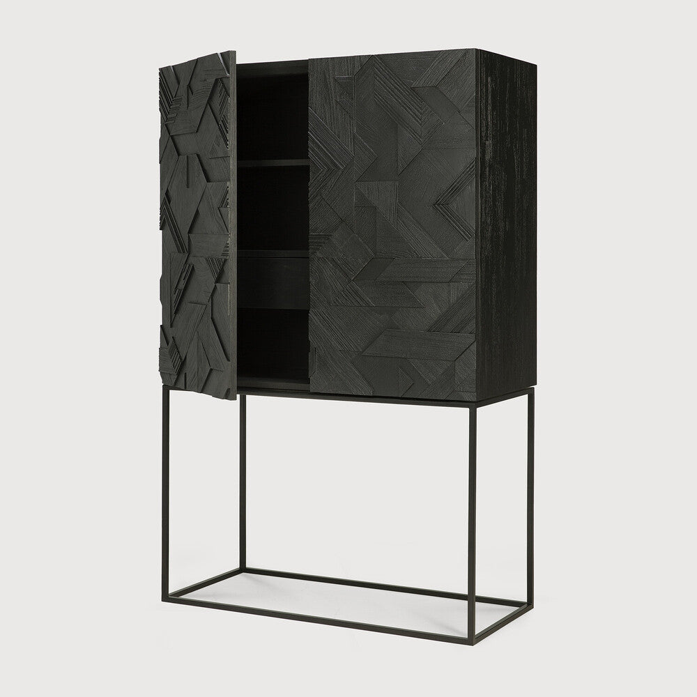 Armoire Ethnicraft Graphic en teck noir-03