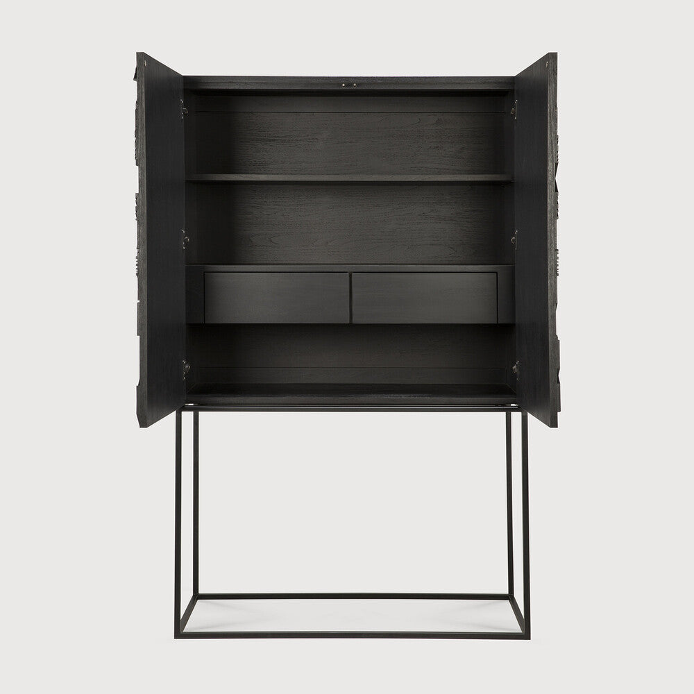 Armoire Ethnicraft Graphic en teck noir-04