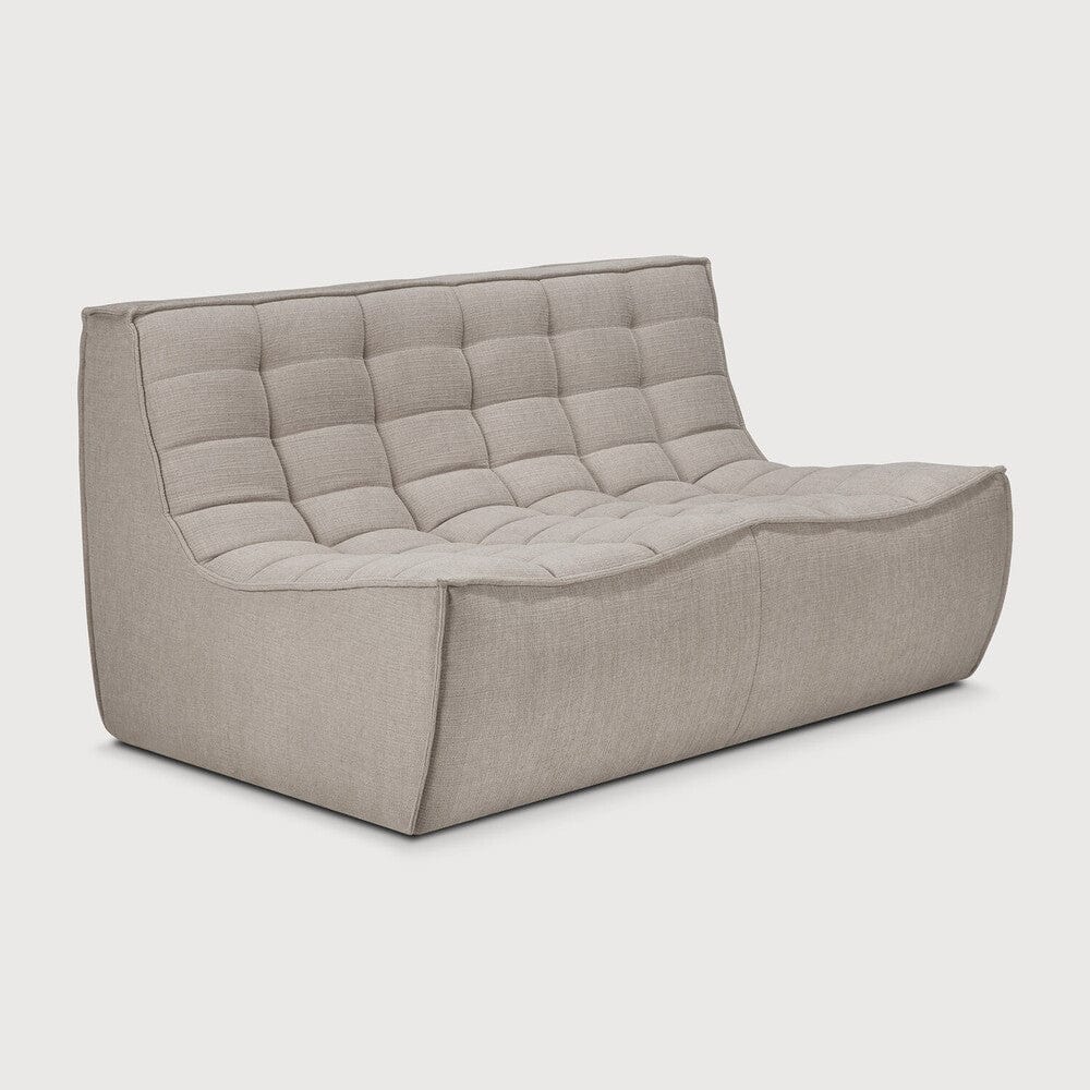 Ethnicraft Canapé Modulaire 2 Places N701 Tissu Éco, 140 x 91 x 76 cm-18