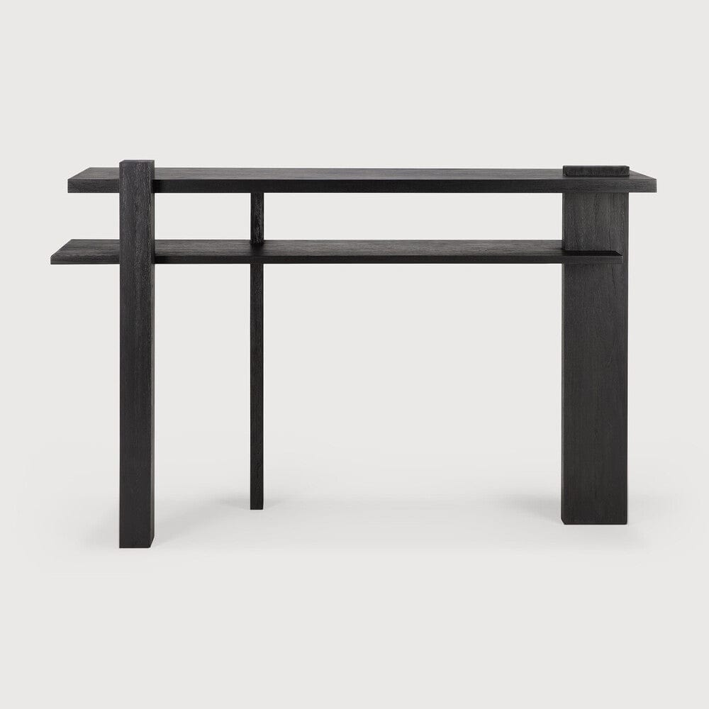 Console Ethnicraft Abstract, teck noir, 133x41x84 cm