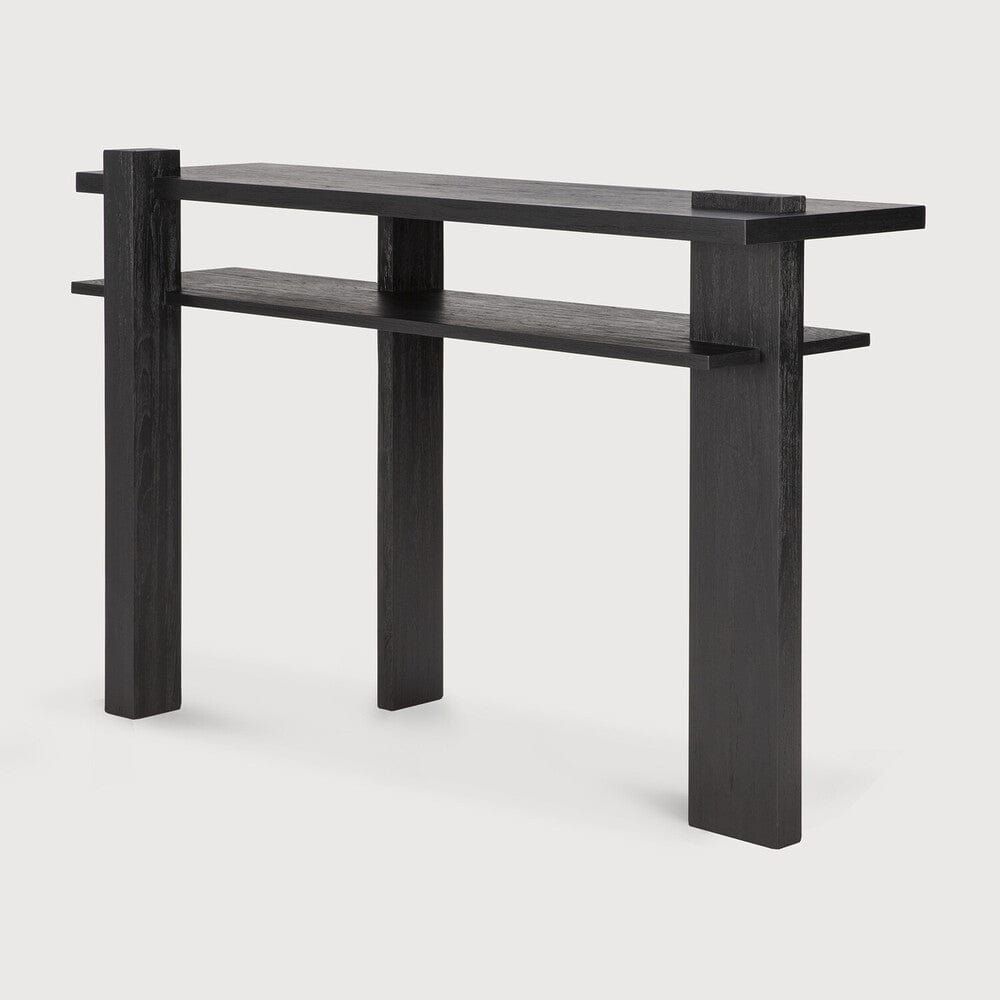 Console Ethnicraft Abstract, teck noir, 133x41x84 cm