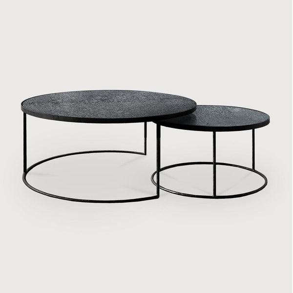 Ethnicraft ensemble de tables basses gigognes, charcoal