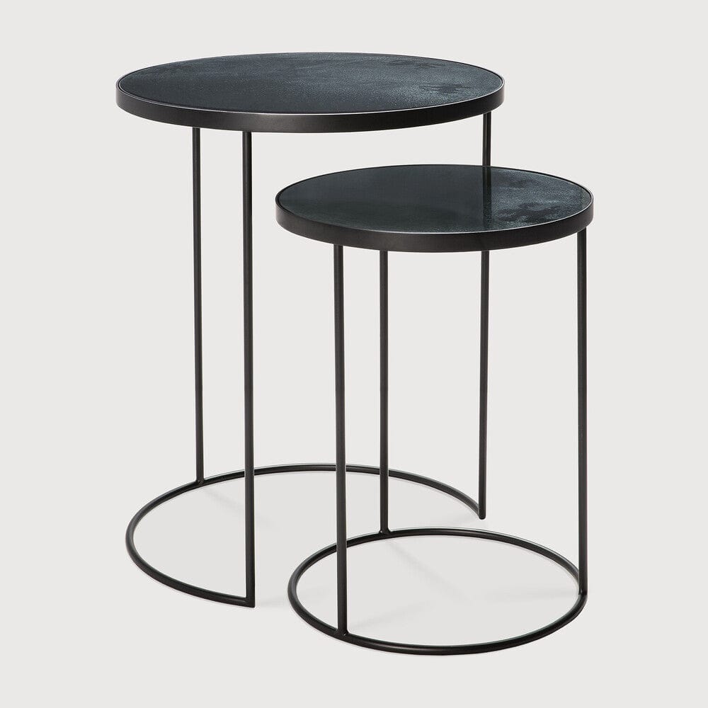 Ensemble de tables d'appoint gigognes Ethnicraft, charbo