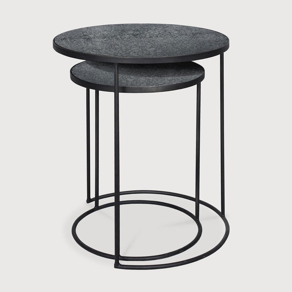 Ensemble de tables d'appoint gigognes Ethnicraft, charbo