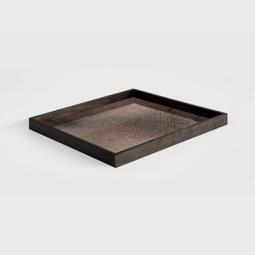 Ethnicraft Plateau Miroir Carré en Bronze Vieilli, 51 x 51 x 4 cm-3