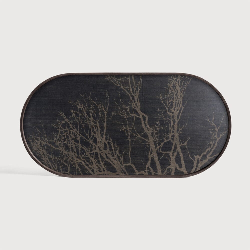 Plateau en bois Tree de Ethnicraft, noir, 71 x 36 x 3 cm-1