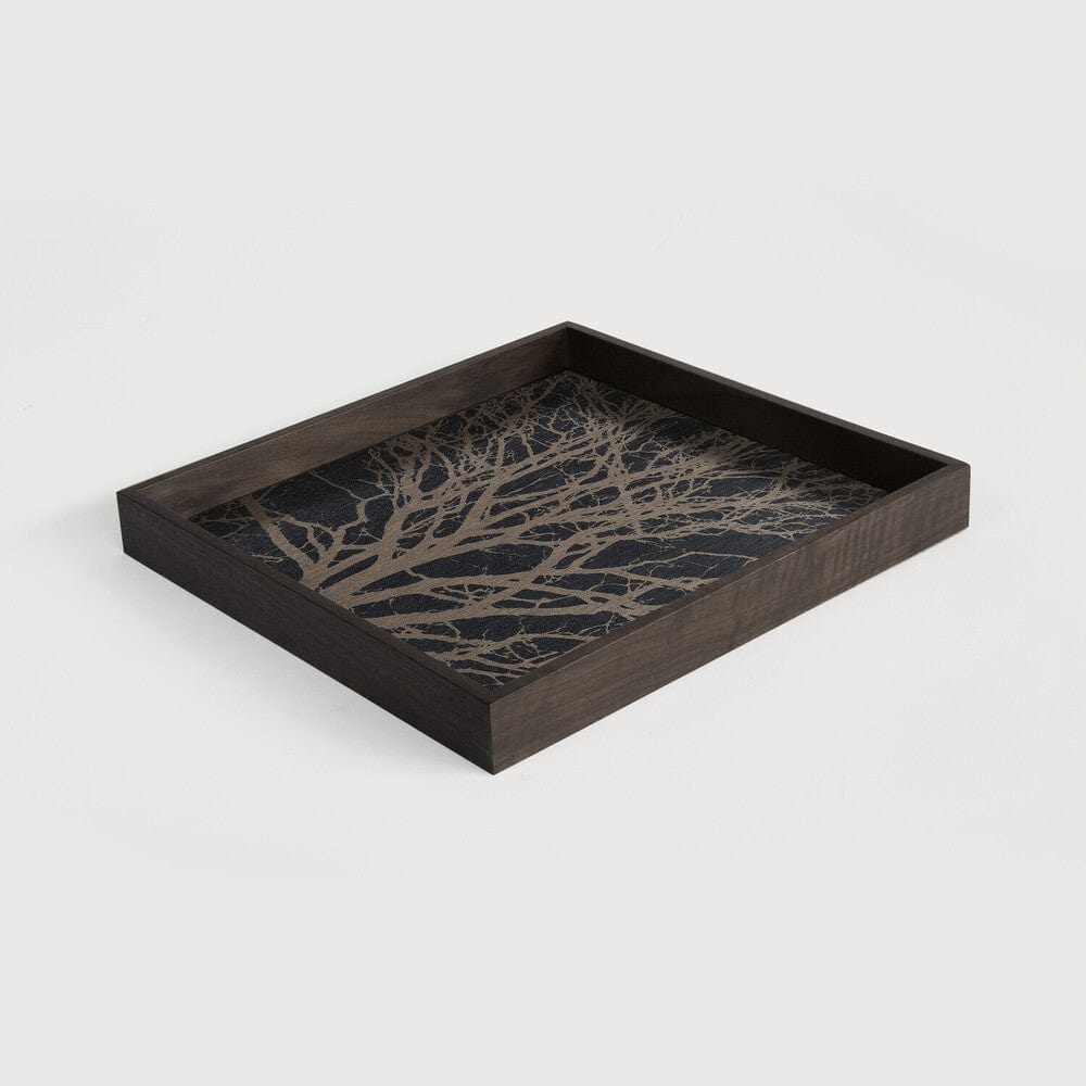  Petit plateau en bois Tree noir de Ethnicraft, 38 x 38 x 4 cm-5