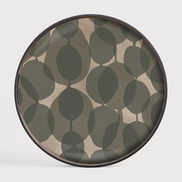 Plateau en verre Connected Dots de Ethnicraft, Rond, 48 x 48 x 4 cm-1