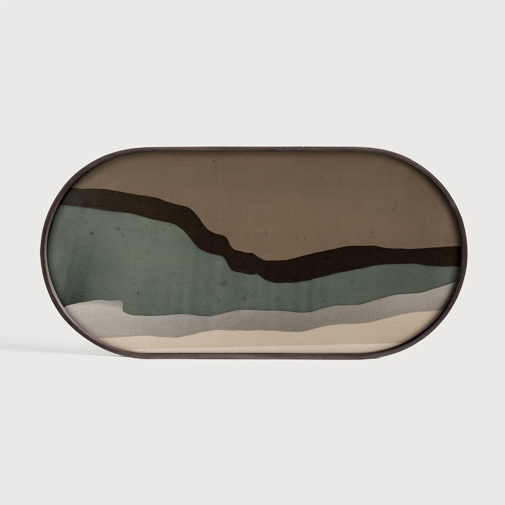 Plateau en verre Wabi Sabi de Ethnicraft, Oblong, 71 x 36 x 3 cm-1