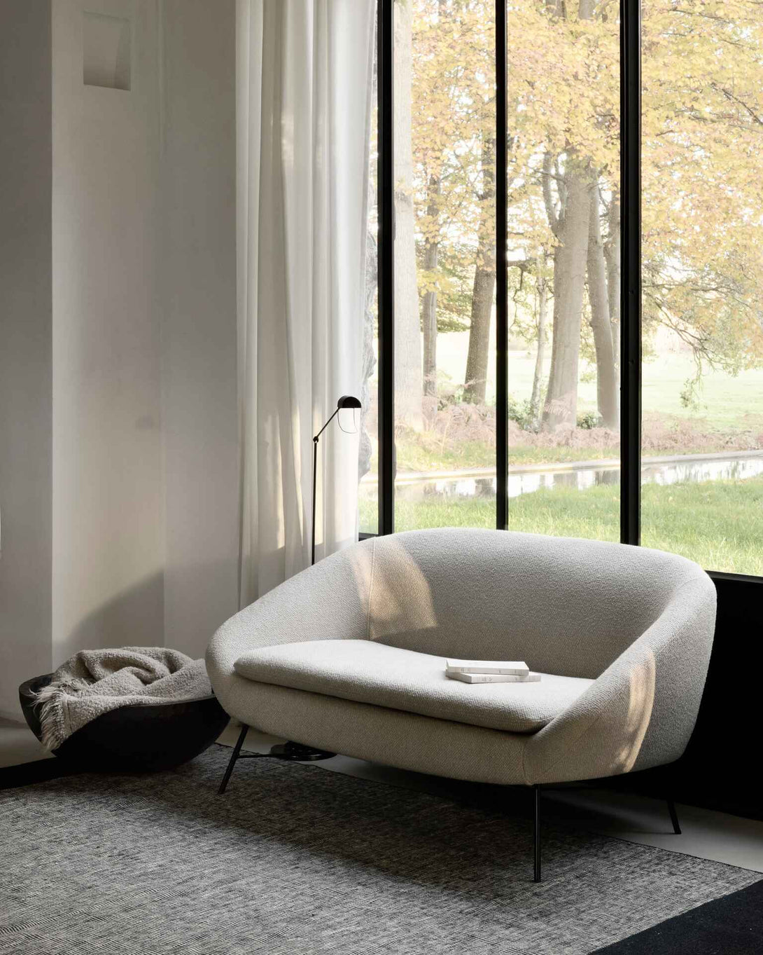 Ethnicraft sofa, blanc cassé, 141x79x71 cm