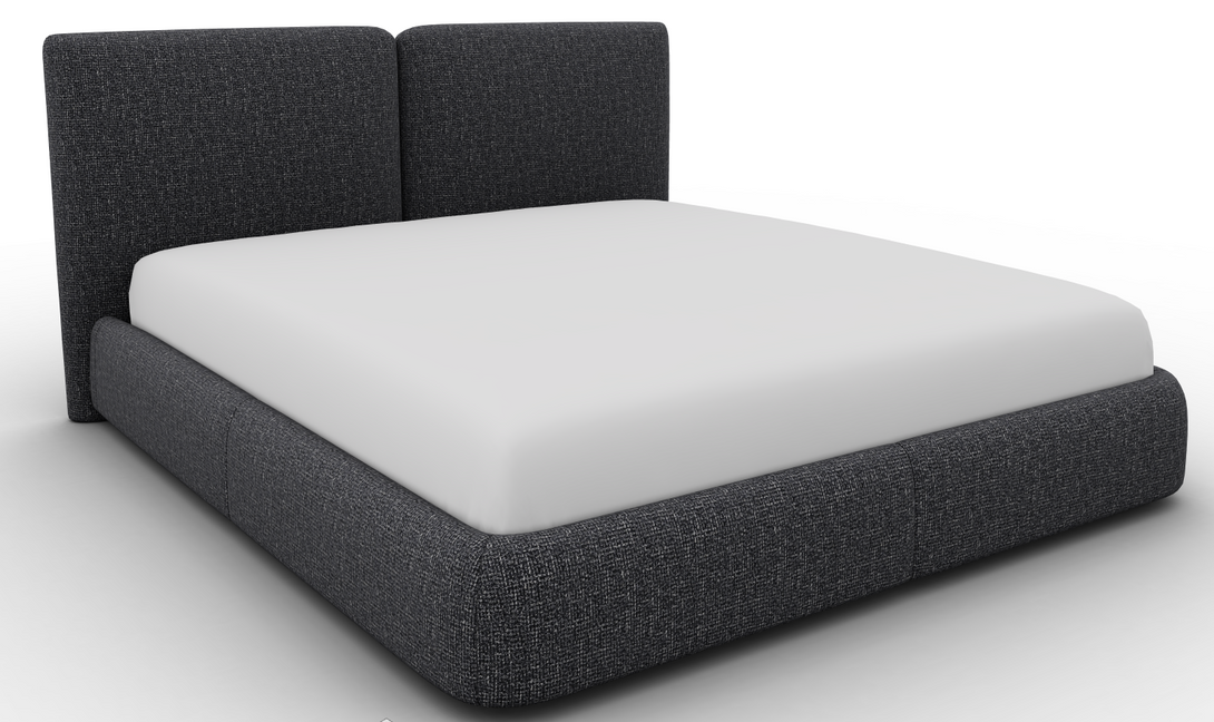 Lit Calligaris CS6088 Magenta avec tête de lit tapissée-34