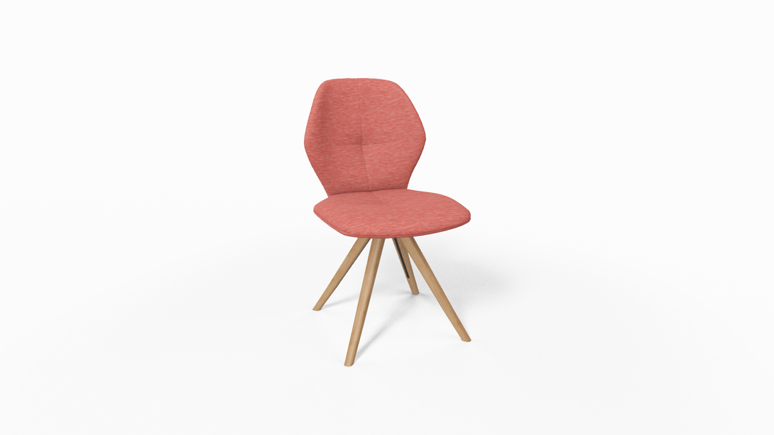 Mobitec Chaise Mood 91 - M0910 Tissu avec pieds inclinés en bois-03