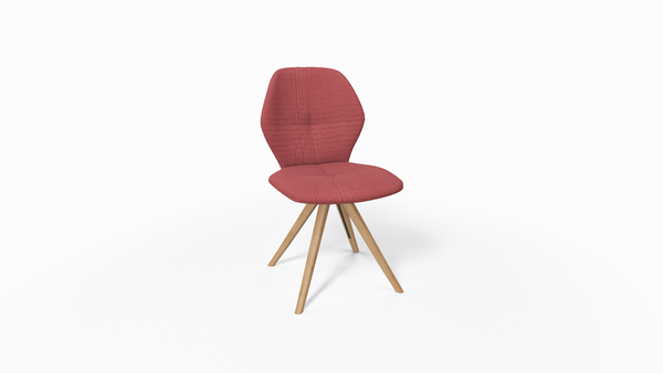 Mobitec Chaise Mood 91 - M0910 Tissu avec pieds inclinés en bois-01