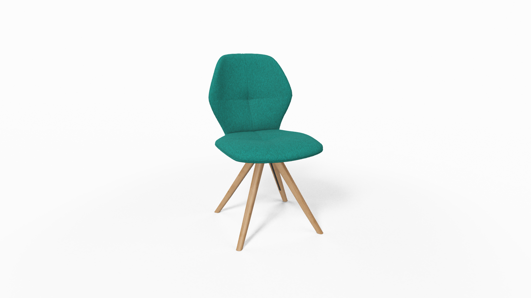 Mobitec Chaise Mood 91 - M0910 Tissu avec pieds inclinés en bois-12