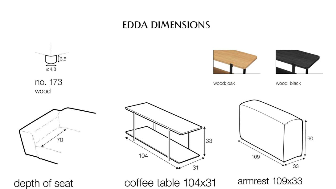 Canapé Sits - Edda (Set 3) Edda Sofa Zetel-5