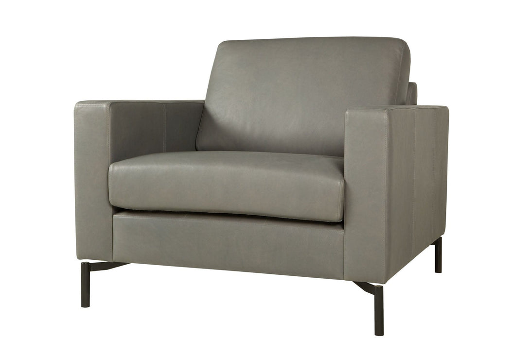 Fauteuil Sits Quattro en cuir Anline-Grey - Armchar - 04