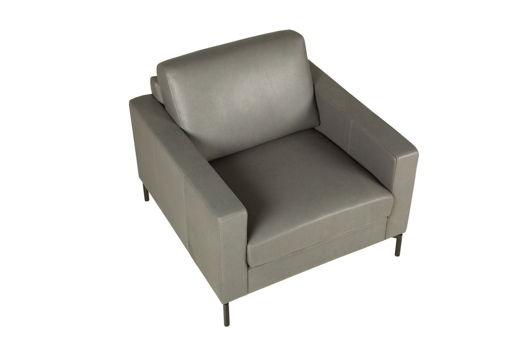 Fauteuil Sits Quattro en cuir Anline-Grey - Armchar - 09